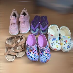 CROCS Kids Sandals and Flip Flops - Purple, Pink, White